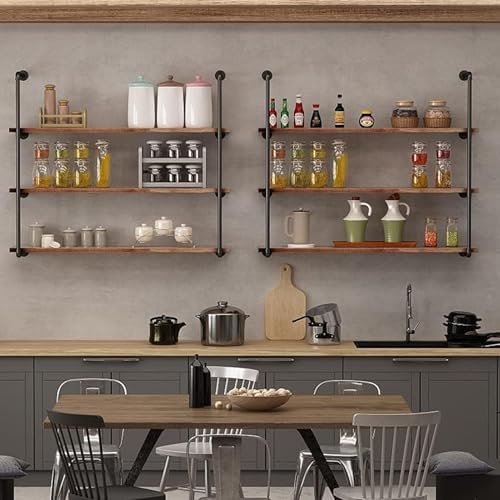 Floating Wall Shelves Kitchen Spice Rack Organizer Shelf 80X20X60cm 100X20X60cm Storage Shelving Unit Plant Stand for Bedroom, Bathroom, Living Room, Office, Outdoor(100x20x90cm) ()