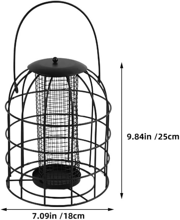 Milisten 1pc Cage Bird Feeder with Mesh Grid Hanging Bird Feeder for I