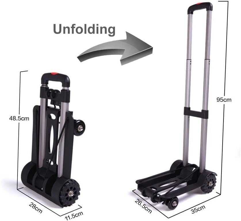 JSEIAJB Aluminum Alloy Car Folding Luggage Cart Portable Travel Traile