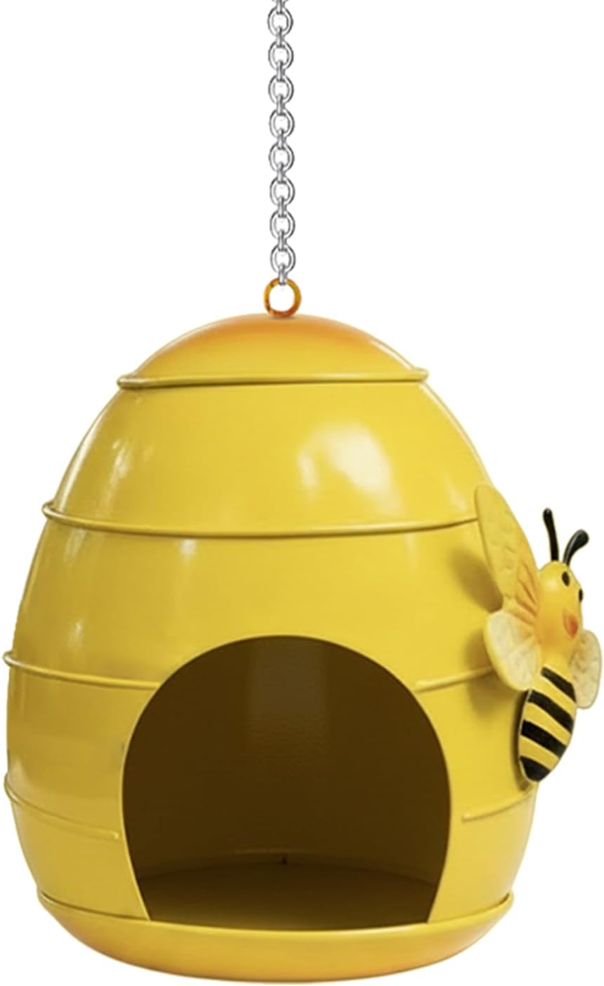 Metal Bird Feeder, Weatherproof Funny Food Holder, Outdoor Bird Feeders Decor, for Metal Material, Birds Feeder with Hangable Display, Garden Accessory, for Attracting Feeding Hummingbird Use