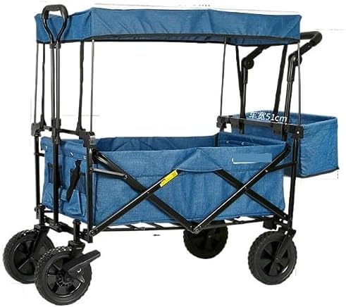 Collapsible Wagon Cart with Wheels Foldable Folding Wagons Carts Silen