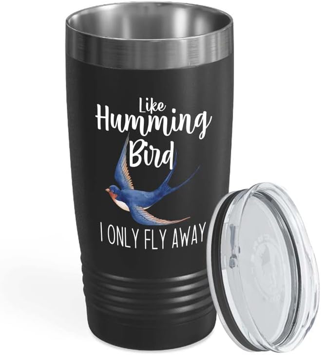 Bird Lover Black Edition Viking Tumbler 20oz - Humming Bird Fly Away -