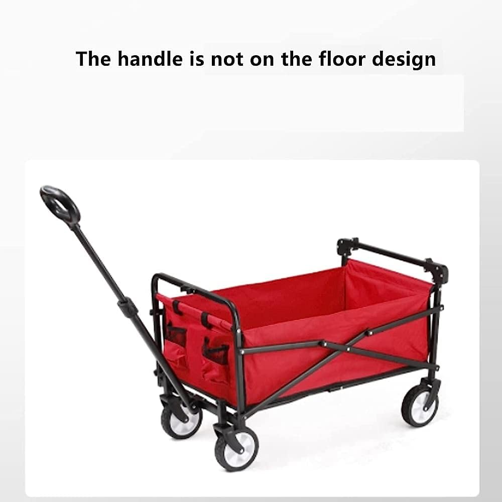 Handcart, Trolley Folding Garden Wagon Trolley,Outdoor Camping Cart,The Maximum Load is 60Kg,360° Universal Wheel Design,Easy to Fold,Suitable for Outdoor,Camping/Navy