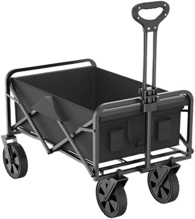 Portable Camping Cart,Folding Beach Camping Trolley Cart with Camp Tra