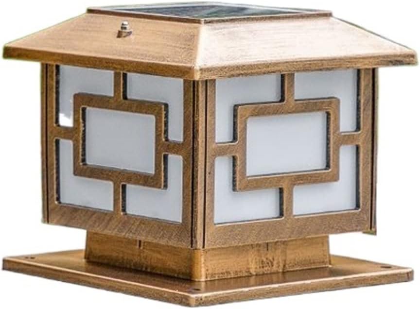 Solar Pillar Lamp Outdoor Waterproof Column Head Light for Garden Wall Lamp,Post Deck Cap Fence Landscape Lamp Light