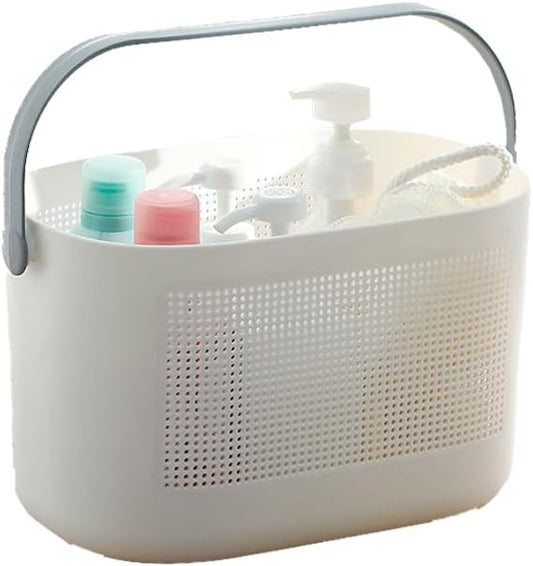 Cleaning Supple Caddy,Plastic Shower Caddy Tote,Portable Caddy Small, Dorm Bathroom Shower Tote, Mesh Shower Caddy for College, Dorm, Bathroom, Garden, Cleaning Supplies, Gray