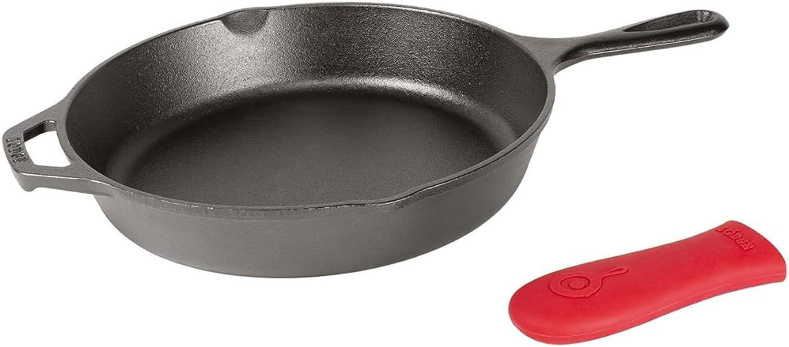 Lodge Seasoned Cast Iron Skillet - Quality Frying Pan for the Stove, O