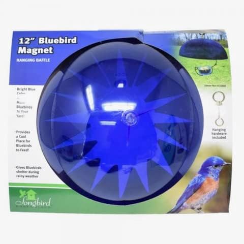 Songbird Essentials Bluebird Magnet - 12 Inch Blue Baffle Plastic Dome