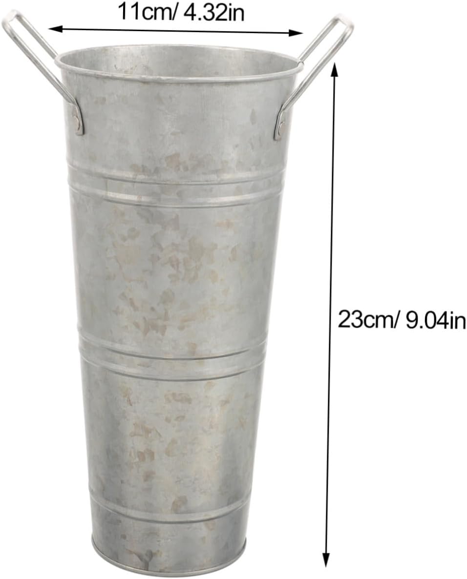 BESTOYARD DIY Creative Flower Pot Iron Planter Desktop Flower Bucket V
