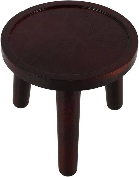 PRETYZOOM Indoor Decorative Plant Stand Flowerpot Pedestal Wooden Bonsai Pot Holder Crimson Mid-size Indoor Planter Display for Living Room Bedroom