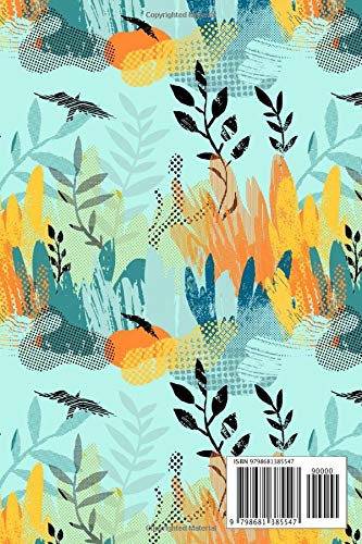 Bird Watching Log Book: Log Book, Journal, Diary, Notebook, Field Record | Plants and Clouds Pattern, 6x9 Inch, 100 pages | Document Your Bird Watching Activities