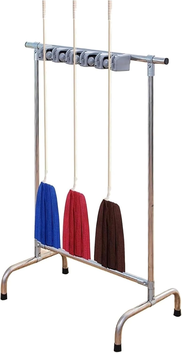Broom mop Holder Cleaning Supplies Organizer,Commercial Stainless Stee