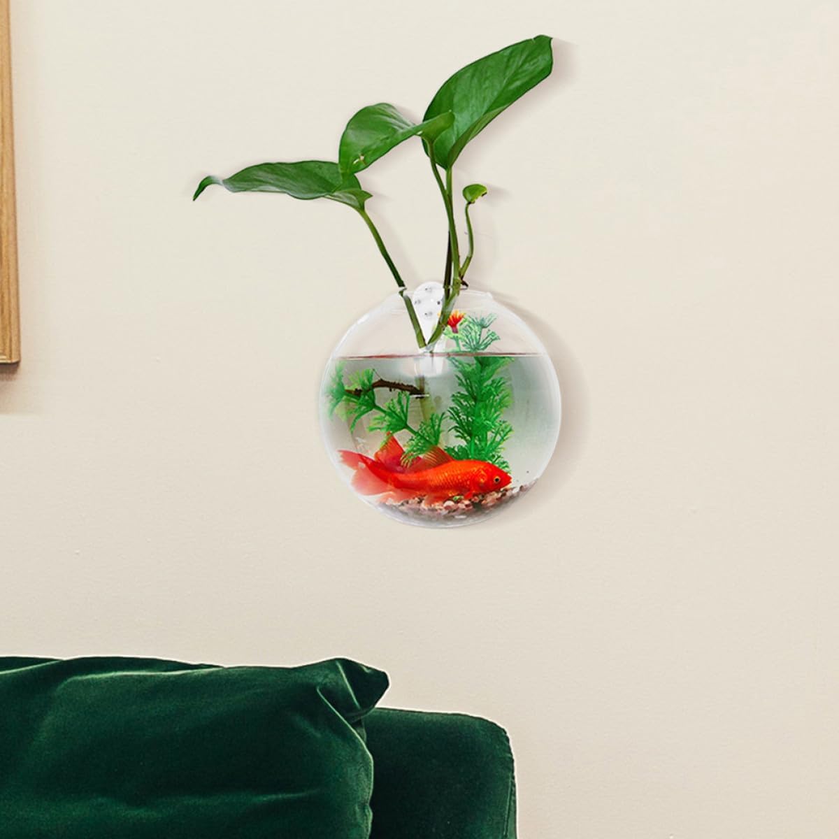 Hanging Wall Planter Glass Vase Set, 4pcs 10cm Hydroponic Terrarium Gl