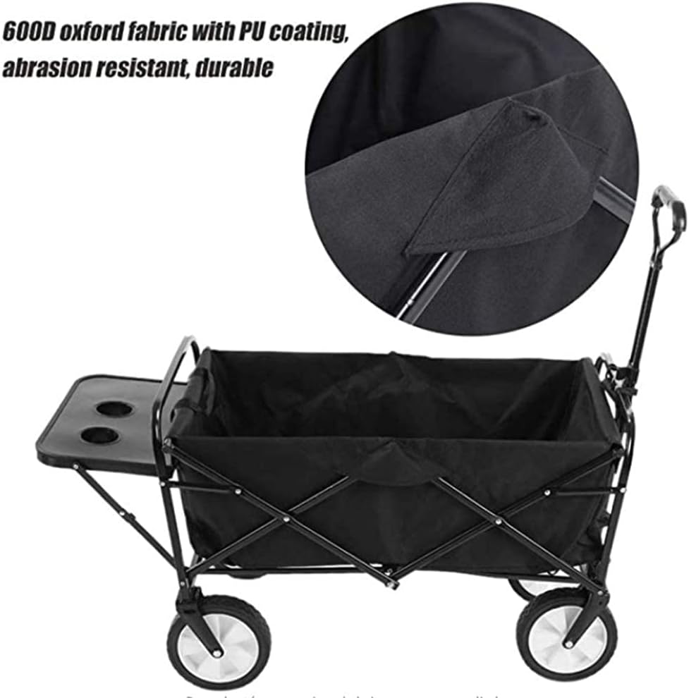 Garden Trolley Cart Wagon Truck Heavy Duty Foldable 600D Waterproof Used for Supermarket Shopping and for The Beach Outdoor BBQ Storage,Red