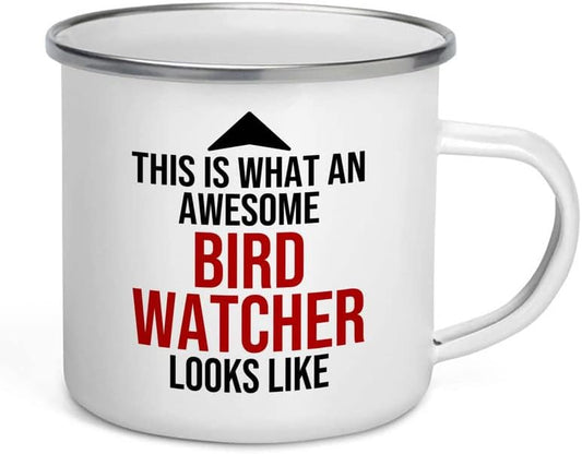 Bird Lover Camper Mug 12oz - Awsome bird watcher looks like - Hummingb