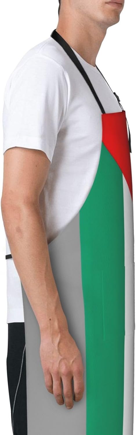 Palestine flag print Waterproof chef's apron with pocket apron for kit