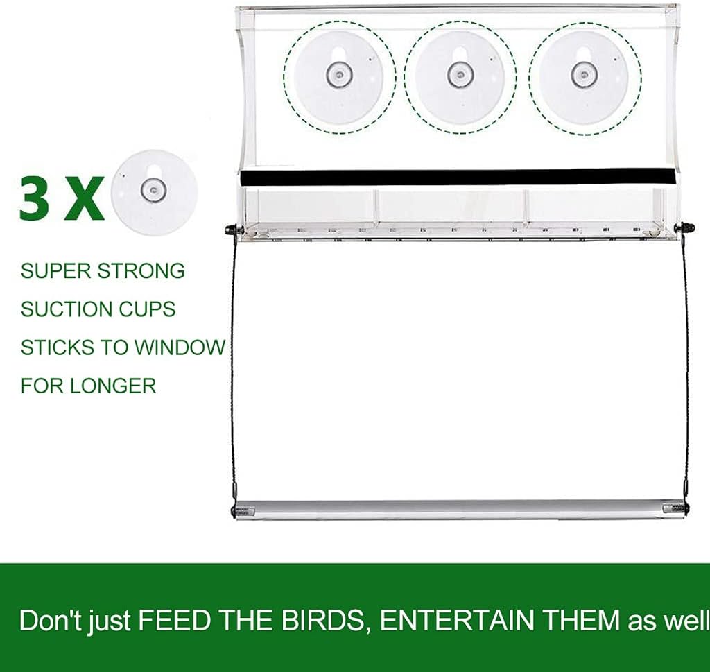 Outdoor Bird Feeders for Wild Birds Finch Cardinal and Bluebird Large Outside Hanging Bird House Kits Drain Holes