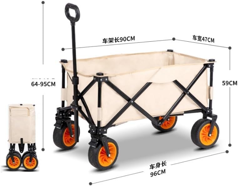 Collapsible Wagon Cart with Wheels Foldable Folding Wagons Carts Silen