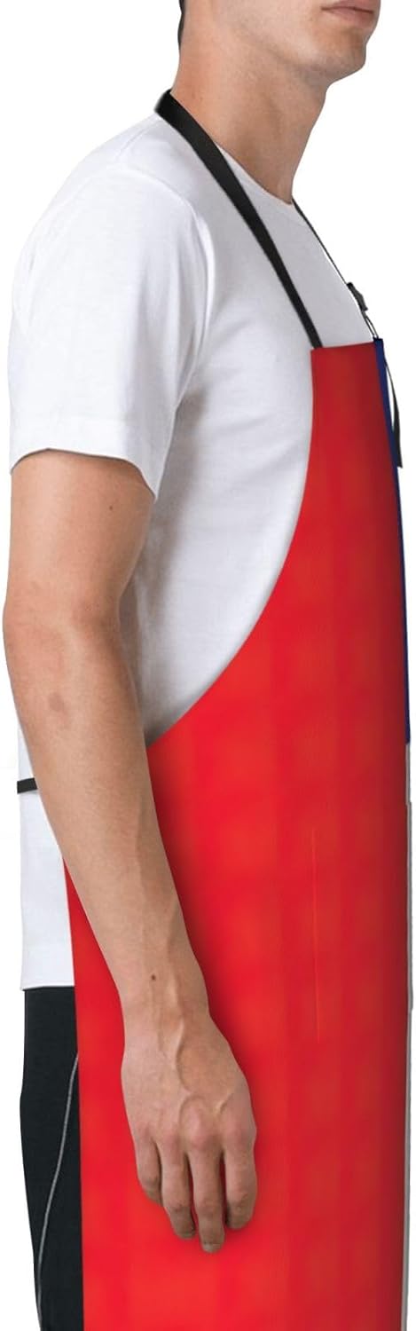 Flag of Chile print Waterproof chef's apron with pocket apron for kitc