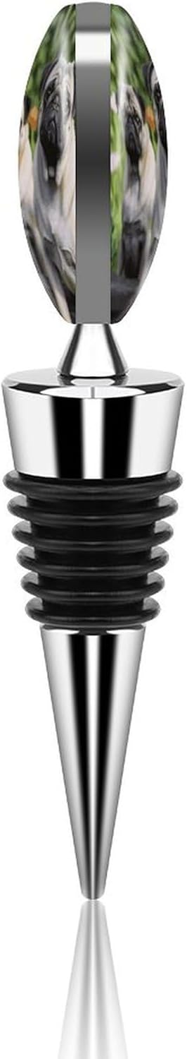 Pugs in The Garden Wine Stoppers Detachable Leak Proof Vacuum Bottle S