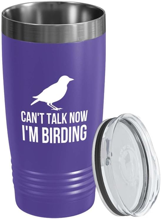 Birding Purple Edition Viking Tumbler 20oz - I'm birding - Bird Feeder Backyard Birdwatcher Gifts Birding Bird Lover