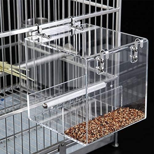 Automatic Bird Feeder No Mess Bird Cage Pet Feeder Seed Food Container