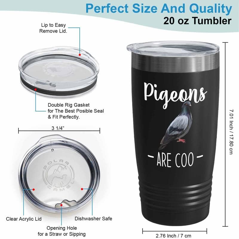 Bird Lover Black Edition Viking Tumbler 20oz - Pgeons are coo - Hummin