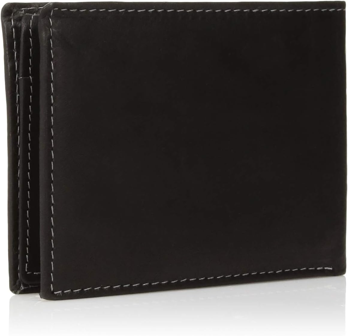 Steve Madden Men's Slim Leather Wallet with Extra Capacity Attached Fl