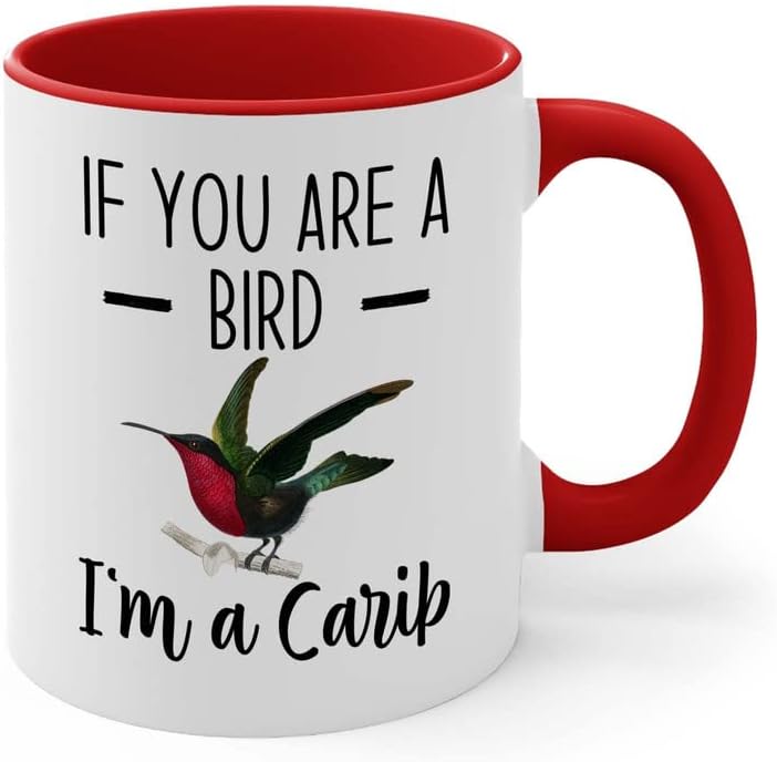 Bird Lover Two Tone Red Edition 11oz - Bird and Carib - Hummingbird Ne