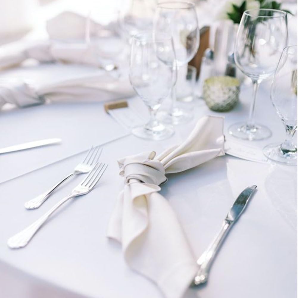 10 Pack White Table Cloth Rectangle Table 60 x 102 Inch Tablecloths fo