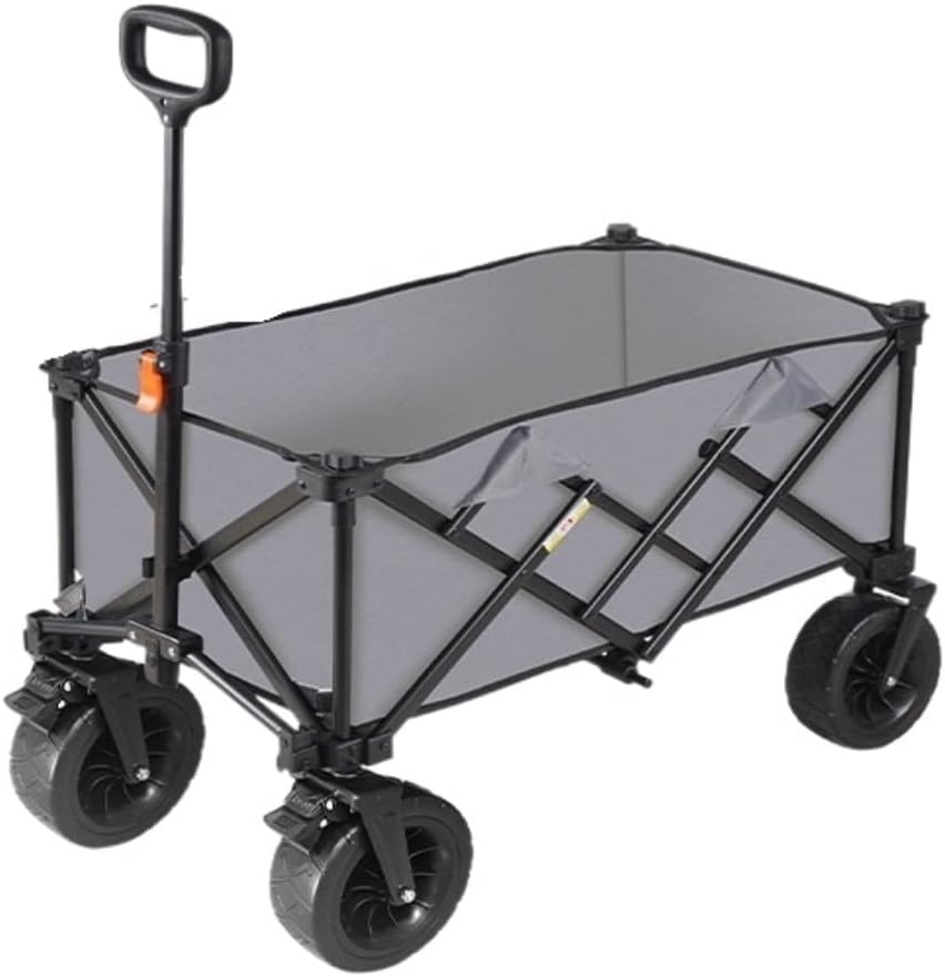 Portable Camping Cart,Folding Beach Trolley Cart with Table for Outdoor Camping Portable Picnic Cart for Camper Trailer and Van