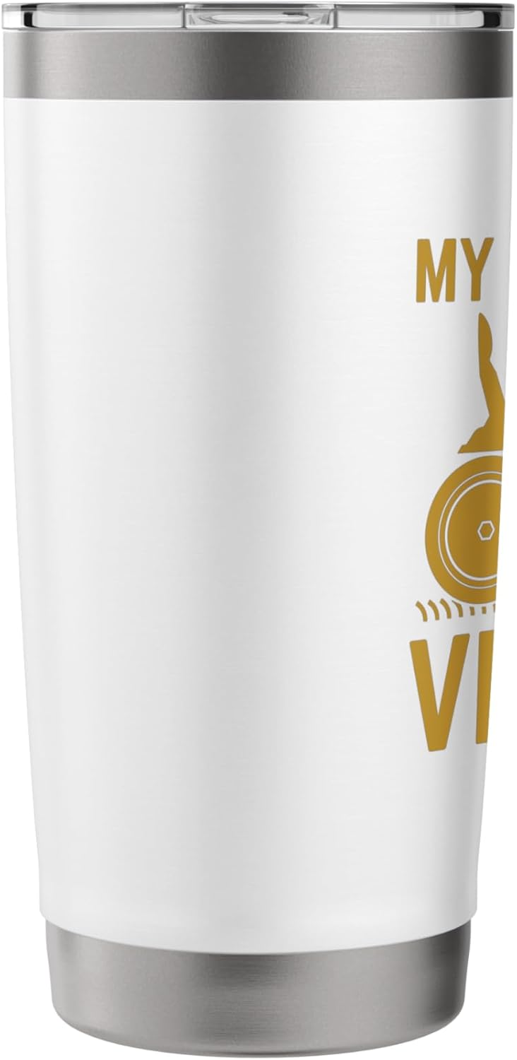 My Retirement Vehicle Funny Lawn Mower Gardening Lover Pun Stainless Steel Insulated Tumbler