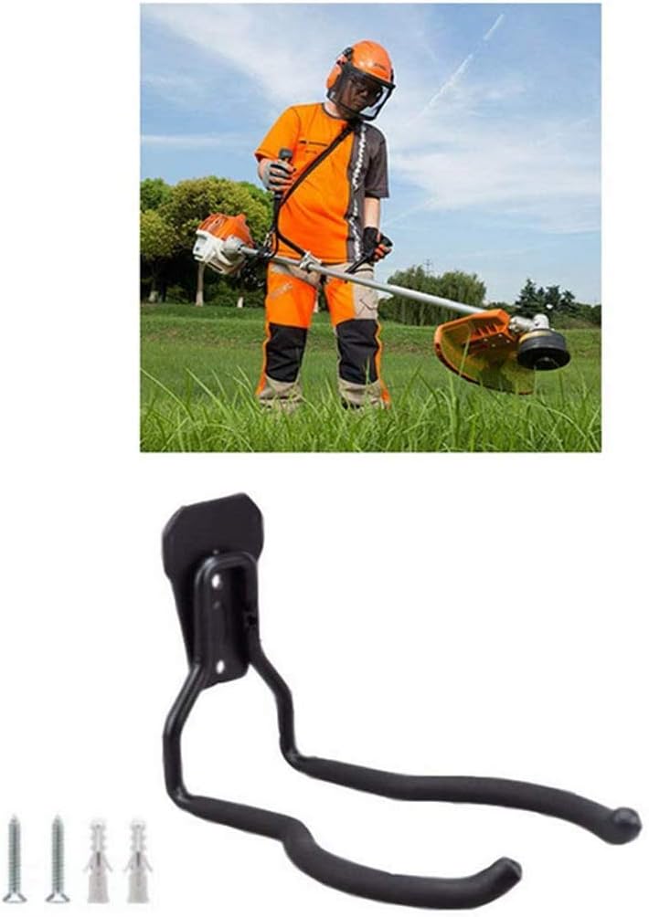 Garden Power Tool Hanger String Trimmer Hangers Garage Wall Hooks, Garage Power Tool Rack Holder, Wall Mount Garage Tool Storage Organizers Bicycle Hanger Utility Hooks (2 Pcs)