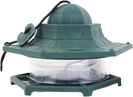 Hanging Bird Feeder, 5.91x5.12x3.54 Inches Transparent Seed Station, Durable Outdoor Feeding Station for Finches, Nature Lovers, Balcony