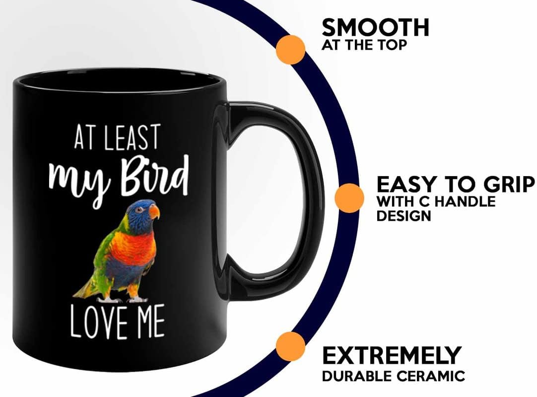 Bird Lover Coffee Mug 11oz Black - Bird loves me - Hummingbird Nest Ca
