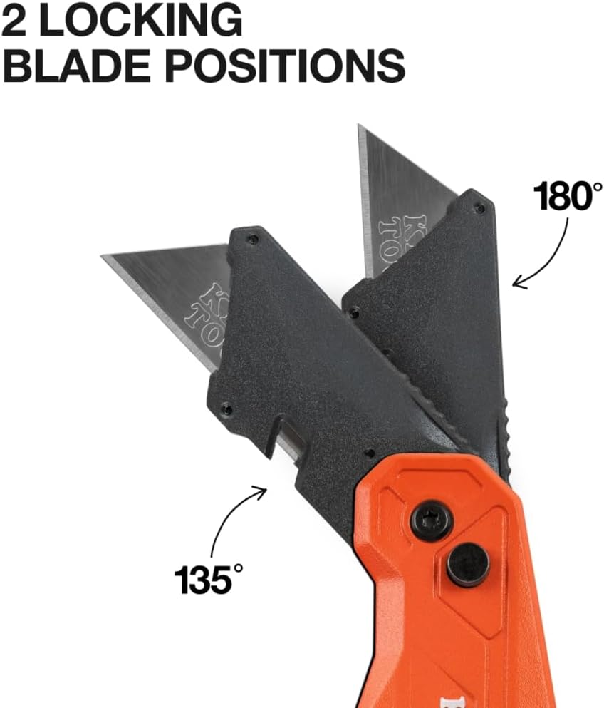 Klein Tools 44306 FLICKBLADE 2-in-1 Folding Utility Knife and Scraper 