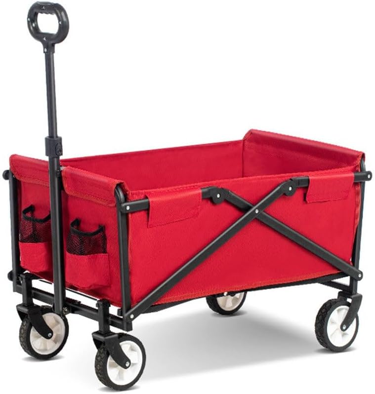 Collapsible Wagon Cart with Wheels Foldable Folding Wagons Carts Silen