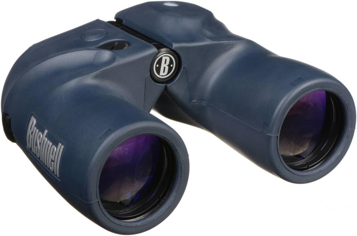 Bushnell 7x50 Marine Binoculars - Fogproof & Waterproof Binoculars with Internal Rangefinder & Illuminated Compass for Boating, Sailing and Fishing