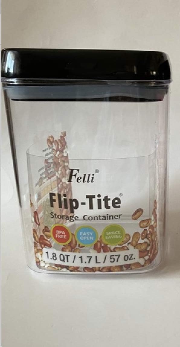 Felli Flip Tite 5" Square Canister