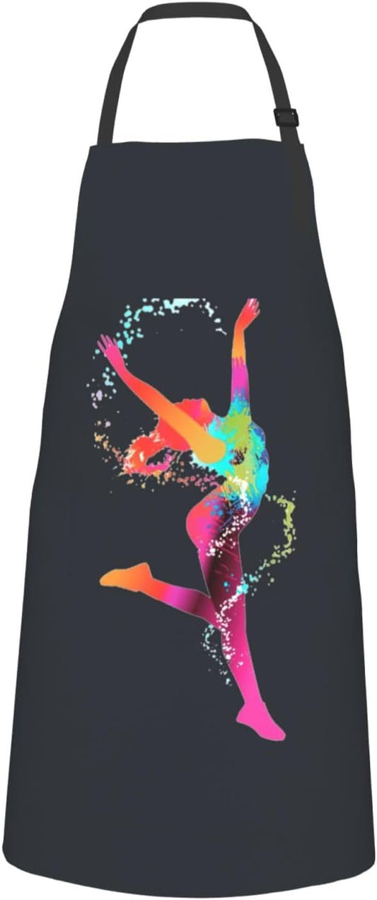 Color Woman print Waterproof apron with pocket adjustable cooking apron for adult kitchen bibs to bake
