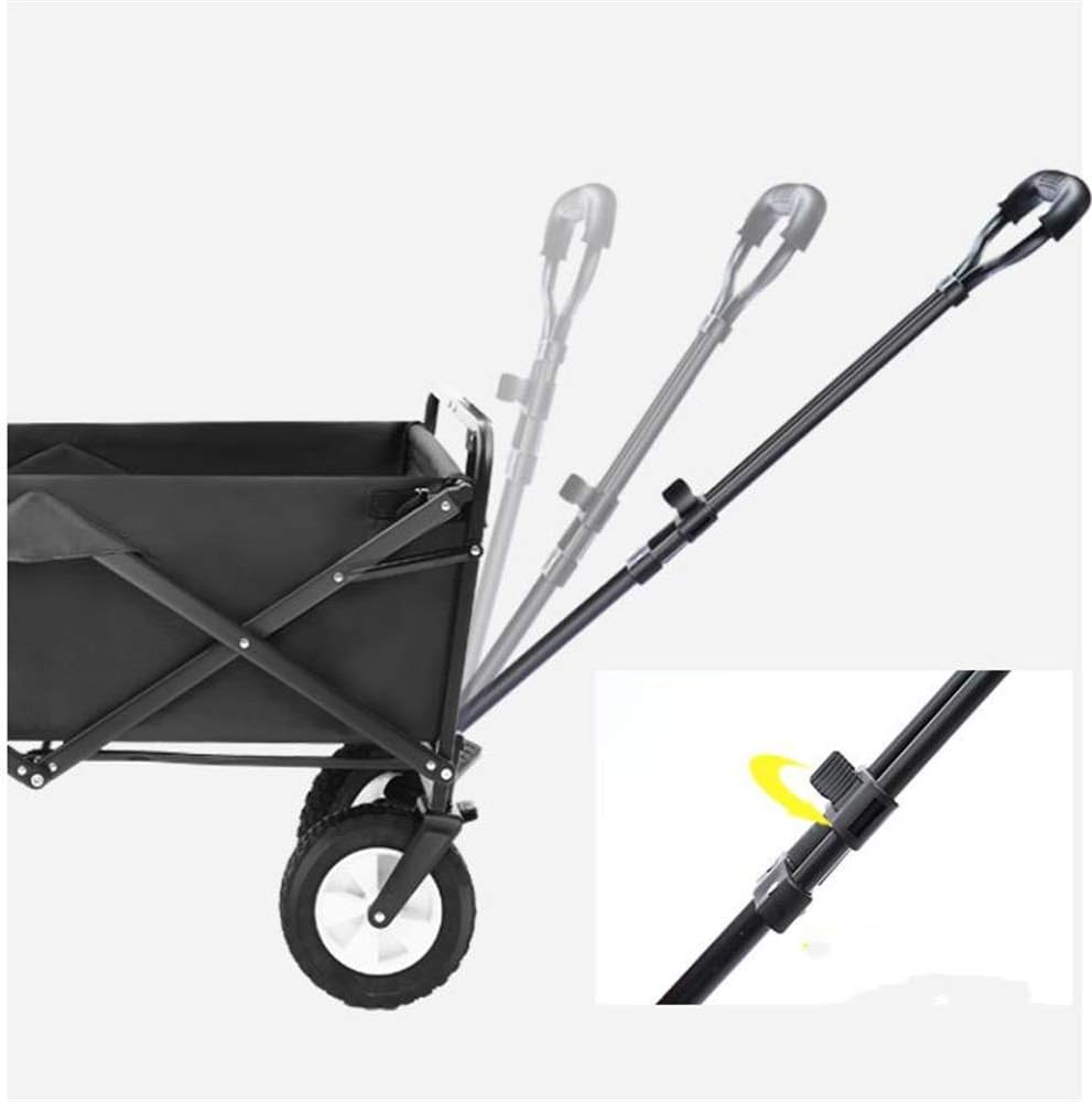 Outdoor Folding Trolley Heavy Duty Holiday Shopping Cart with Large Wheels and Foldable Steele 110 Kg for Garden Gardening Camping