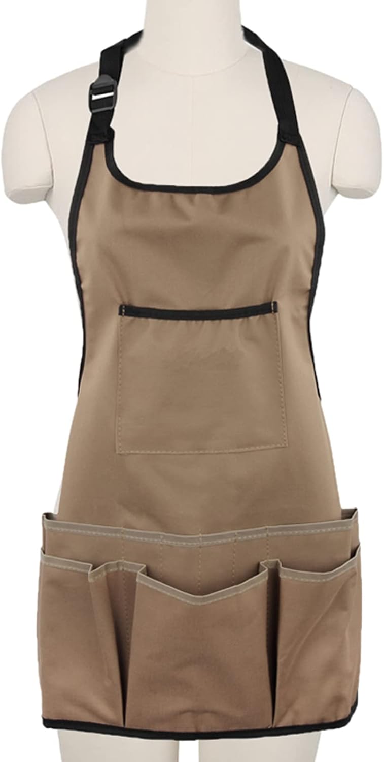 PATILWON Gardening Apron with Large Pockets for Women, 14 Pockets Waterproof Tool Apron, Work Apron Heavy Duty, Size M to XL