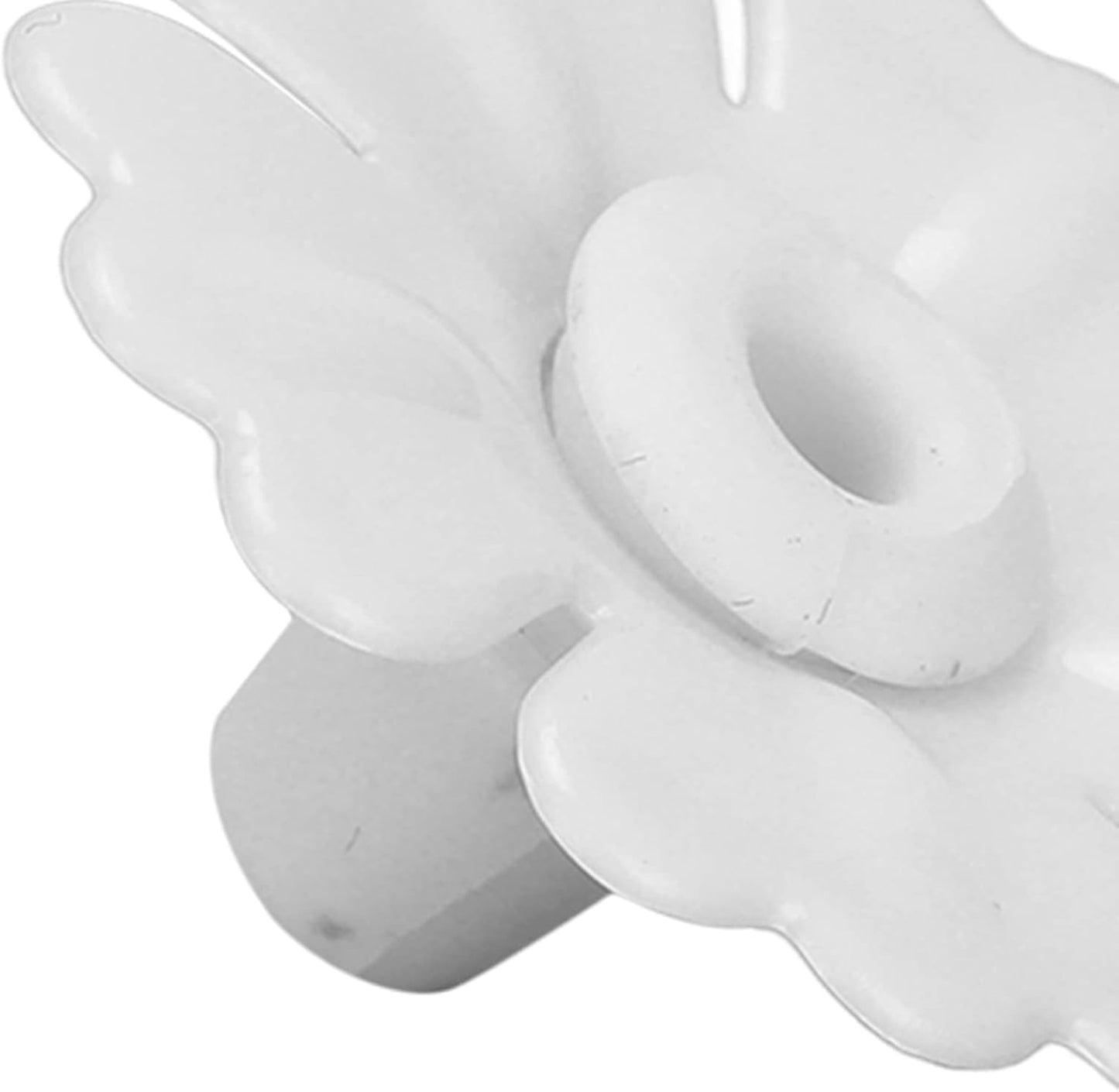 Pwshymi Hanging Bird Feeding Ports Replacement Parts, Feeding Port Replacement Parts, Compatible Hanging Hummingbird Feeder Flowers Plastic for Garden (White)
