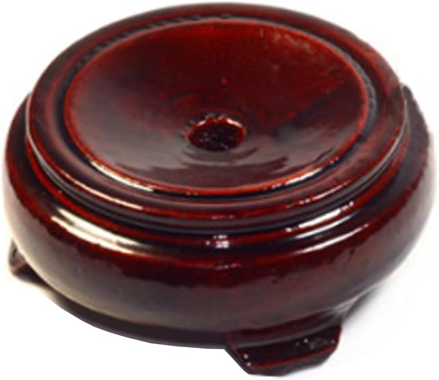 GOLDY&WENDY Chinese Wooden Stand for Crystal Sphere Ball Decorative Wood Display Stand Base Ball Orb Egg