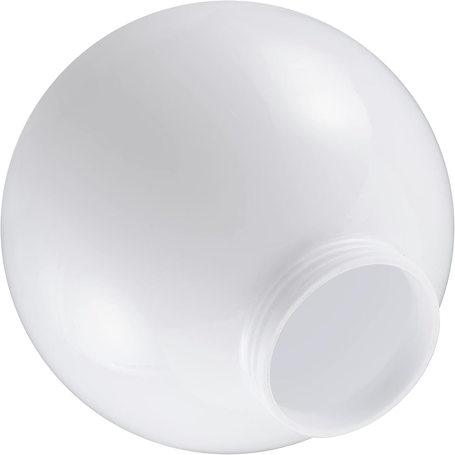 Aspen Creative 28002-21, 8" White Acrylic Replacement Lamp Post Globe with 3-1/4" Threaded Neck
