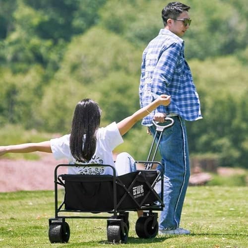 Collapsible Wagon Cart with Wheels Foldable Folding Wagons Carts Silen