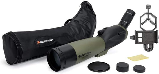 Celestron – Ultima 80 Angled Spotting Scope – 20-60x Zoom Eyepiece – M