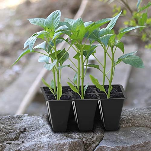 Gardzen 120 Pack 6-Cell Seed Starting Tray for Seedlings, Plant Starte