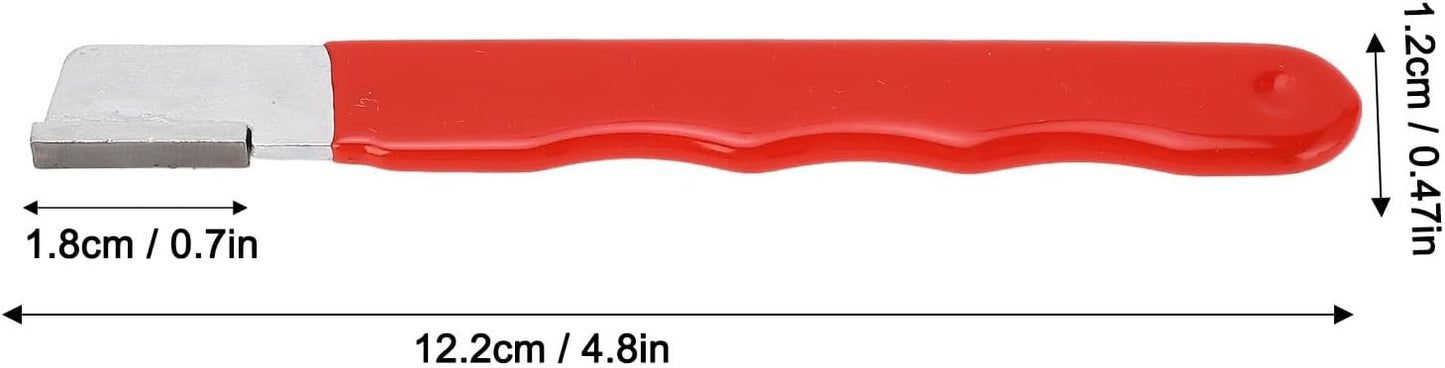 4Pcs Portable Mini Garden Tool Sharpener, Ideal for Gardening Pruner, Hedge Shears & Scissors (Red Glossy)