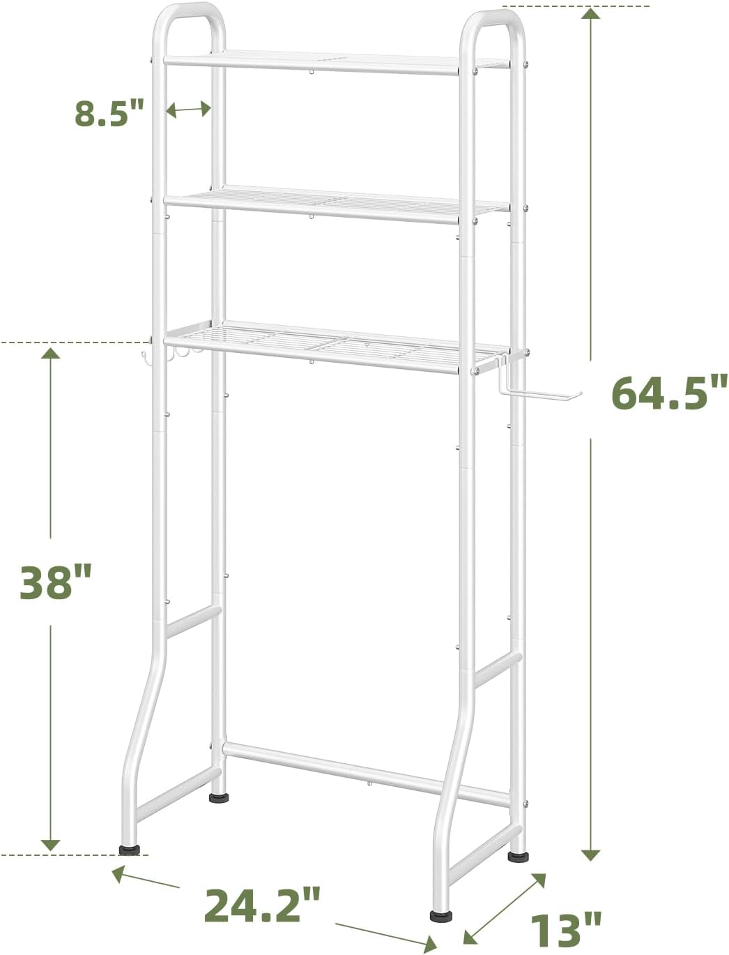 Simple Trending Over The Toilet Storage Rack, Metal 3 Tier Bathroom Or